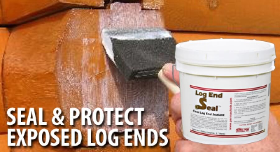 log end seal being applied