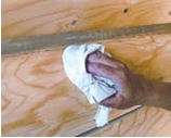 Applying Energy Seal on wood