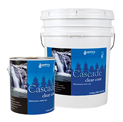 Cascade Clear Topcoat works well with Capture Log Stain