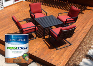 Deck that used Seal-Once Nano Plus Poly Premium Wood Sealer for Siding Logs and Decks