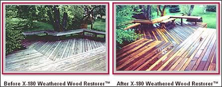 example of deck before and after X-180