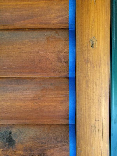 to stop Drafty Windows first tape up the side of your logs near the window