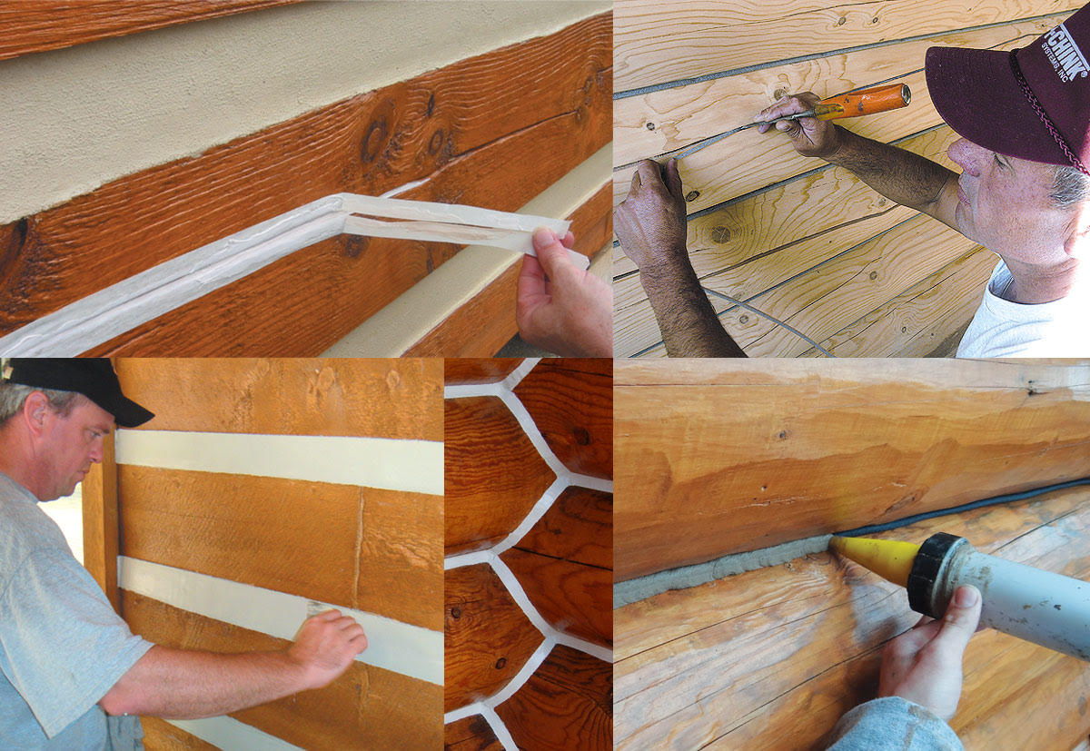 examples of how to chink a log home